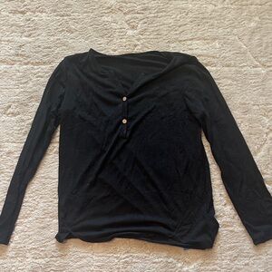 Cupshe Black Buttoned Long Sleeve Blouse